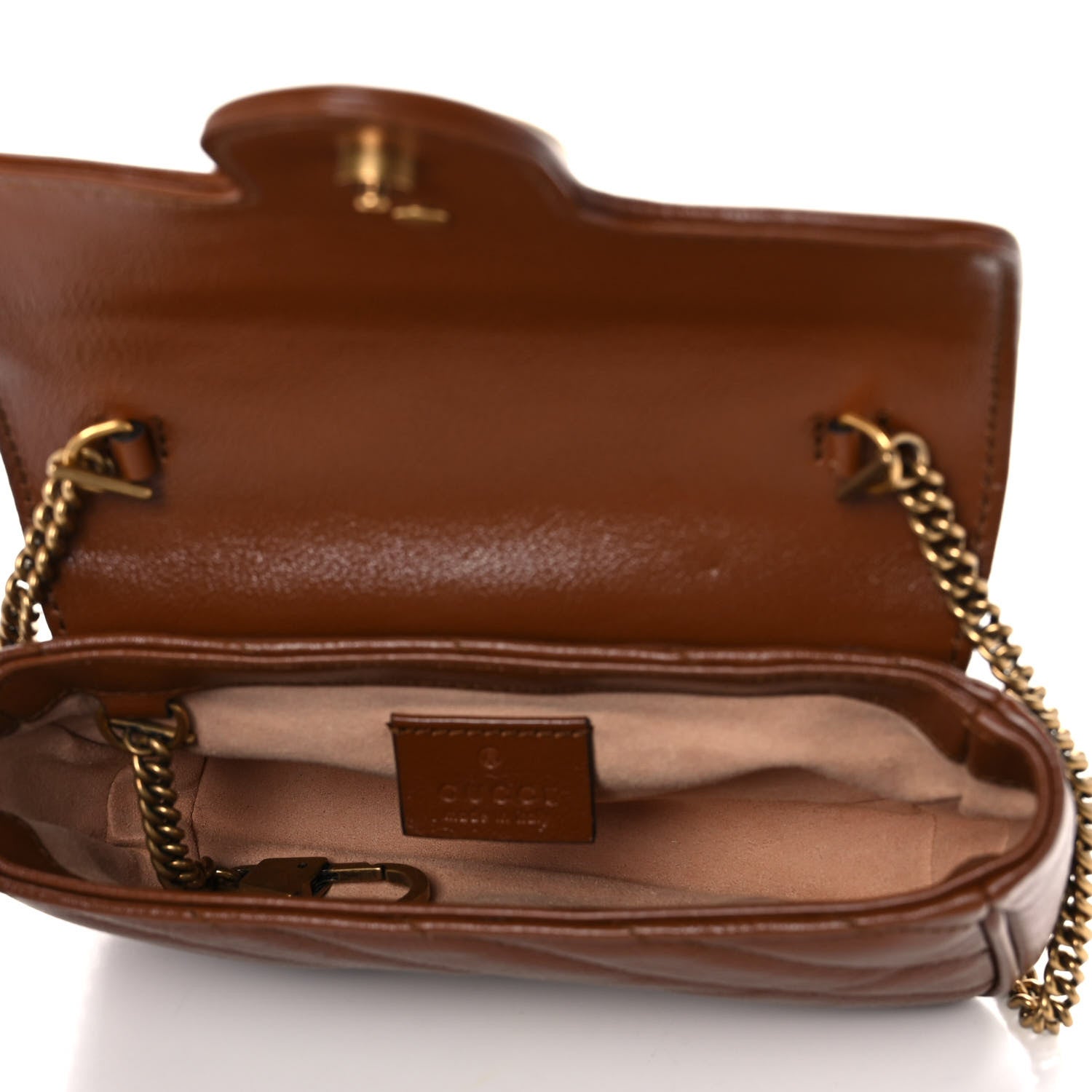 Gucci Azalea Calfskin Matelasse Diagonal Super Mini GG Marmont Shoulder Bag Cuir 5 of 16