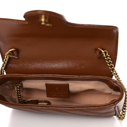 Gucci Azalea Calfskin Matelasse Diagonal Super Mini GG Marmont Shoulder Bag Cuir 5 of 16