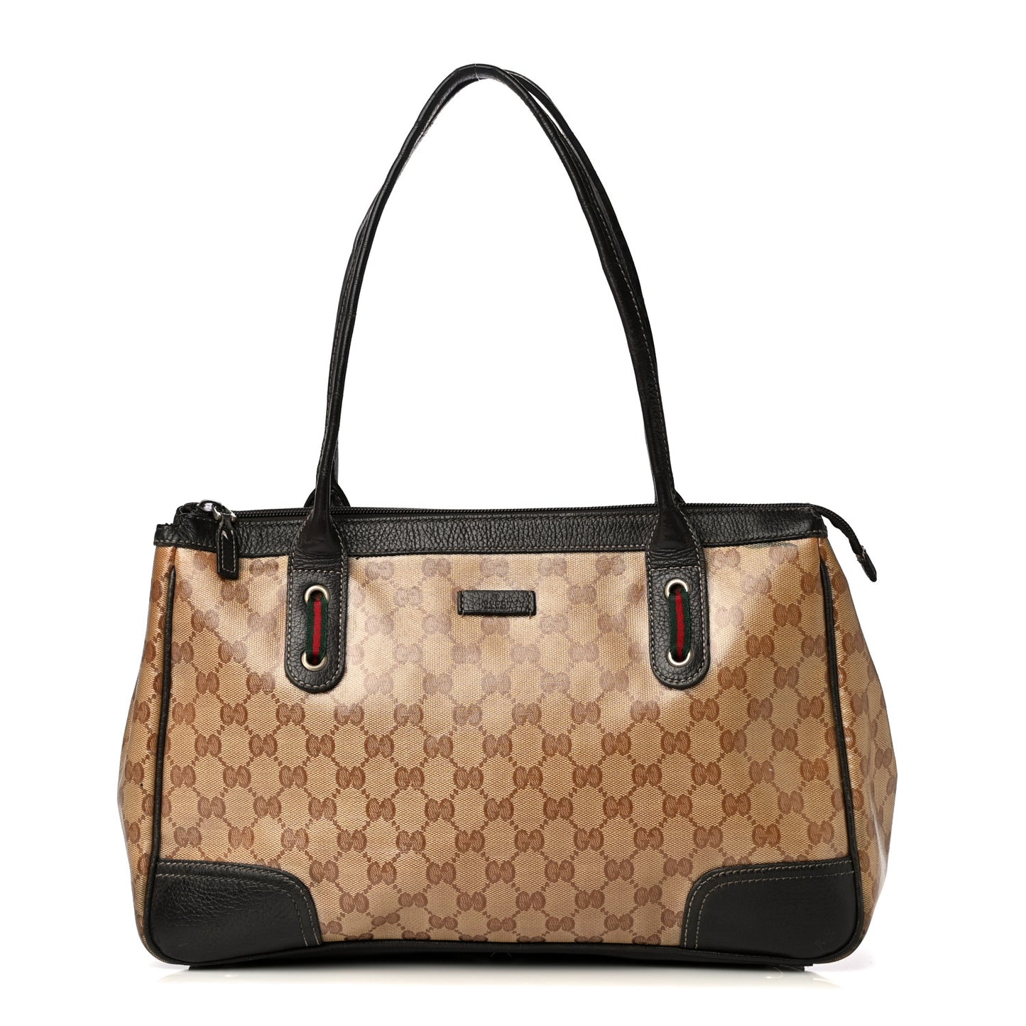 Crystal Monogram Medium Princy Tote Dark Brown
