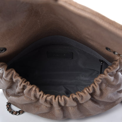 Chanel Caviar Quilted Medium Elastic Flap Brown 5 of 10