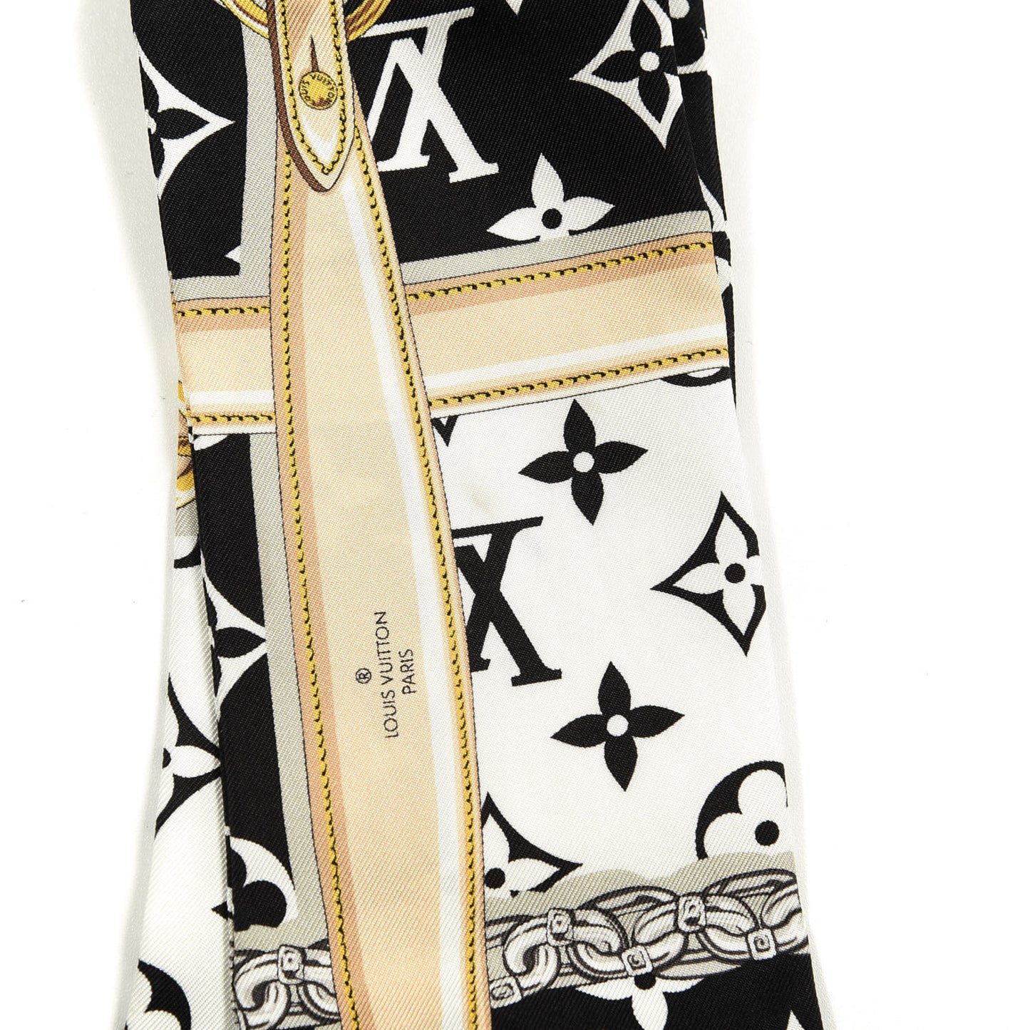 Silk Monogram Confidential Bandeau Black