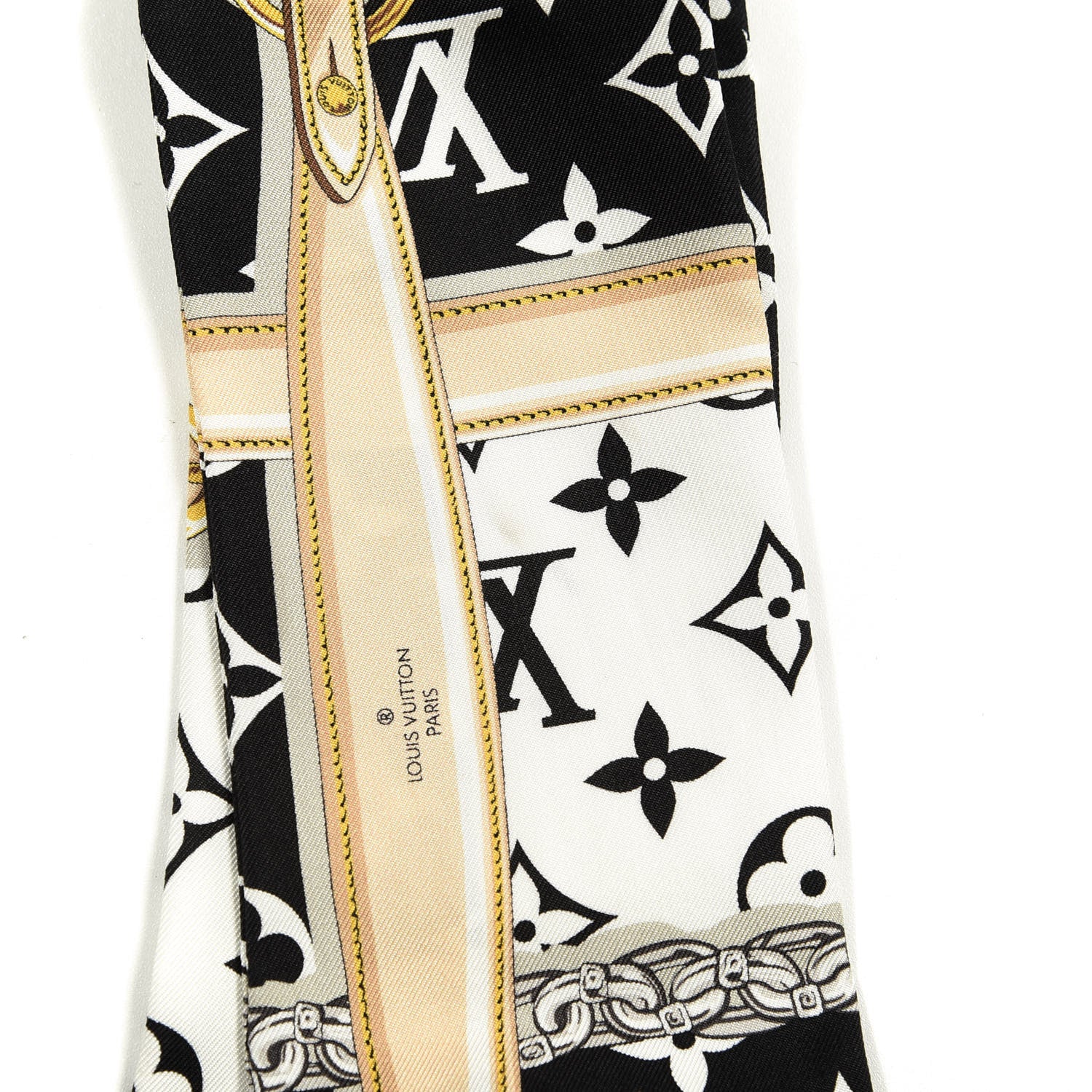 Louis Vuitton Silk Monogram Confidential Bandeau Black 6 of 6
