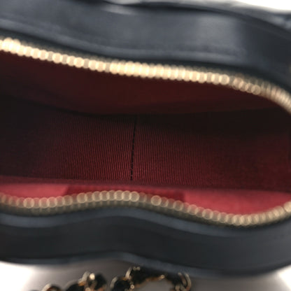 Chanel Lambskin Quilted CC In Love Heart Clutch With Chain Black 5 of 11