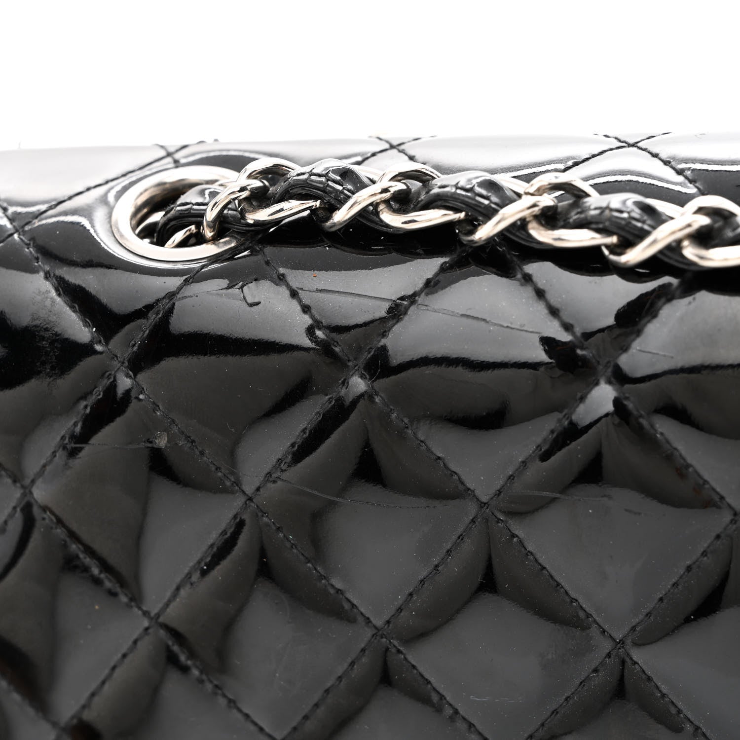 Chanel Patent Quilted Medium Double Flap Black 11 of 15