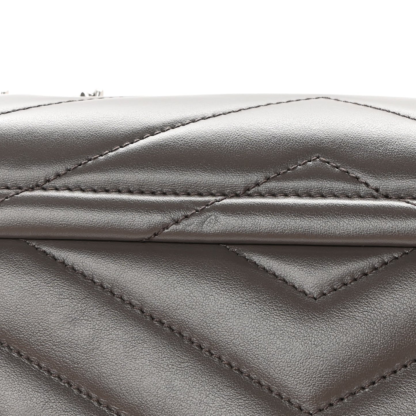 Calfskin Y Quilted Monogram Small Loulou Chain Satchel Taupe