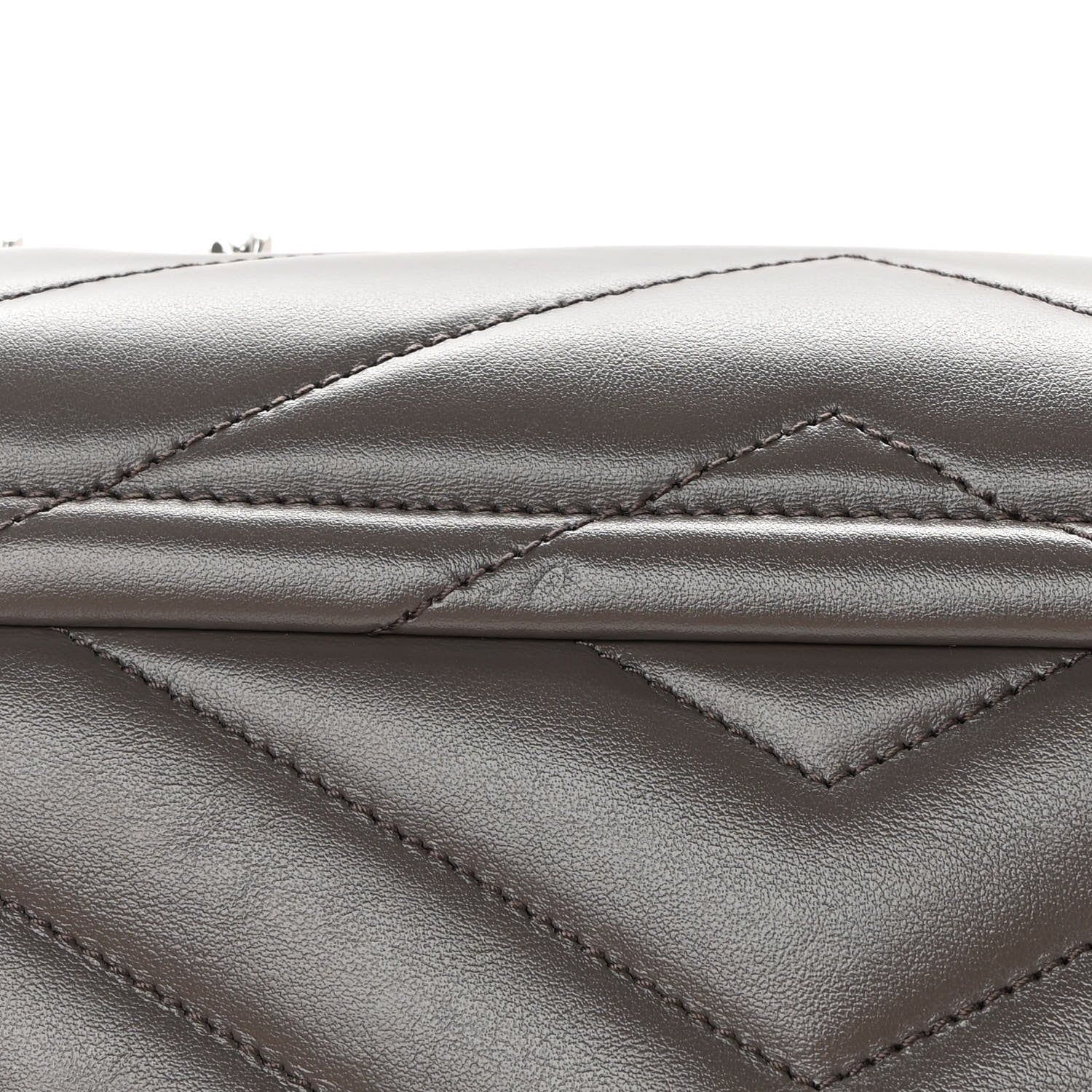 Saint Laurent Calfskin Y Quilted Monogram Small Loulou Chain Satchel Taupe 14 of 15