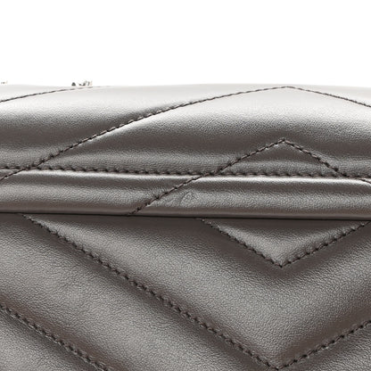 Saint Laurent Calfskin Y Quilted Monogram Small Loulou Chain Satchel Taupe 14 of 15