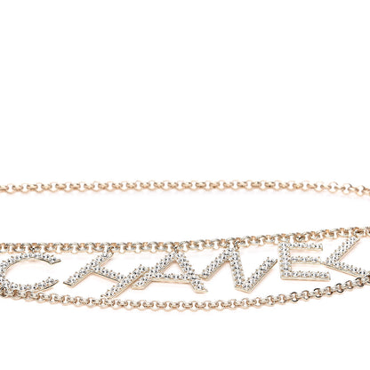 Chanel Metal Crystal 90's Icon Logo Chain Belt Gold 3 of 5