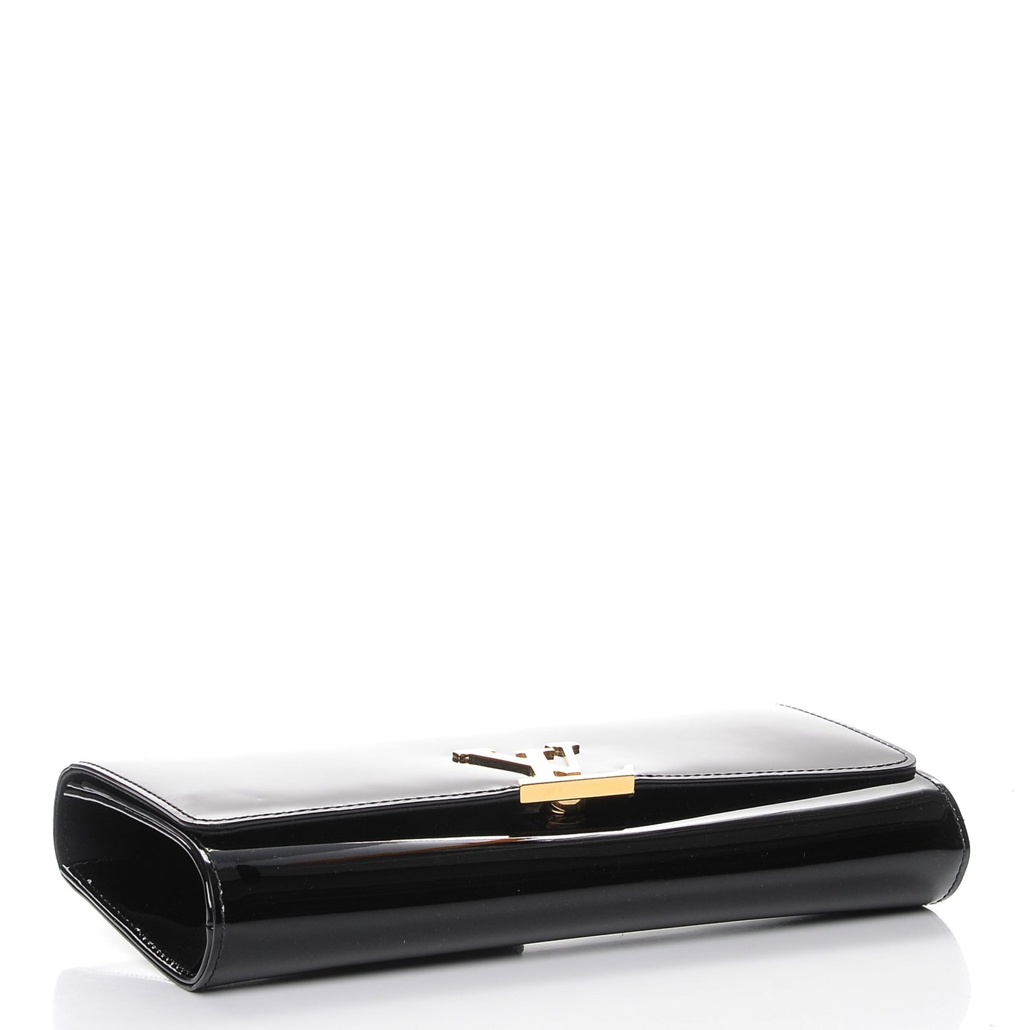 Patent Louise Clutch Black