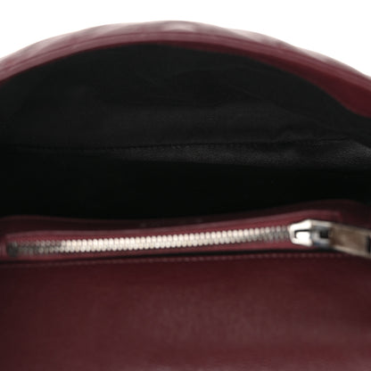 Saint Laurent Sheepskin Matelasse Chevron Monogram Medium College Bag Rouge Legion 5 of 11