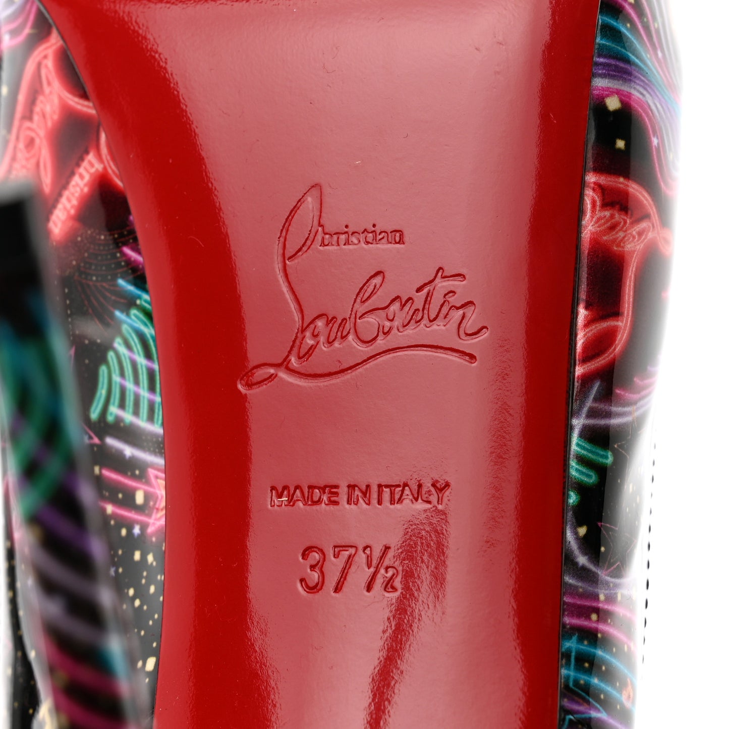 Patent Starlight Hot Chick Slingback Alta 120 Pumps 37.5 Multicolor