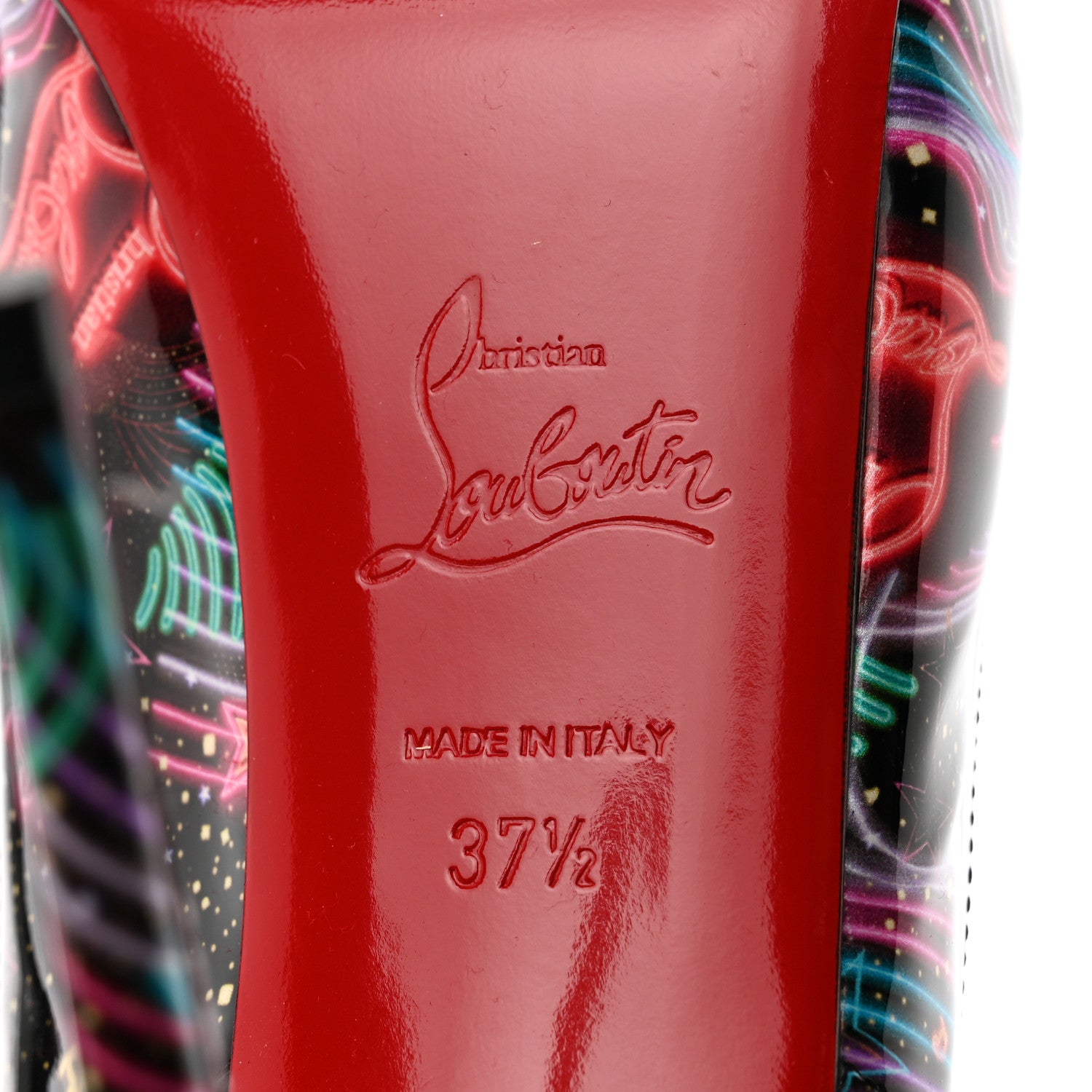 Christian Louboutin Patent Starlight Hot Chick Slingback Alta 120 Pumps 37.5 Multicolor 7 of 7