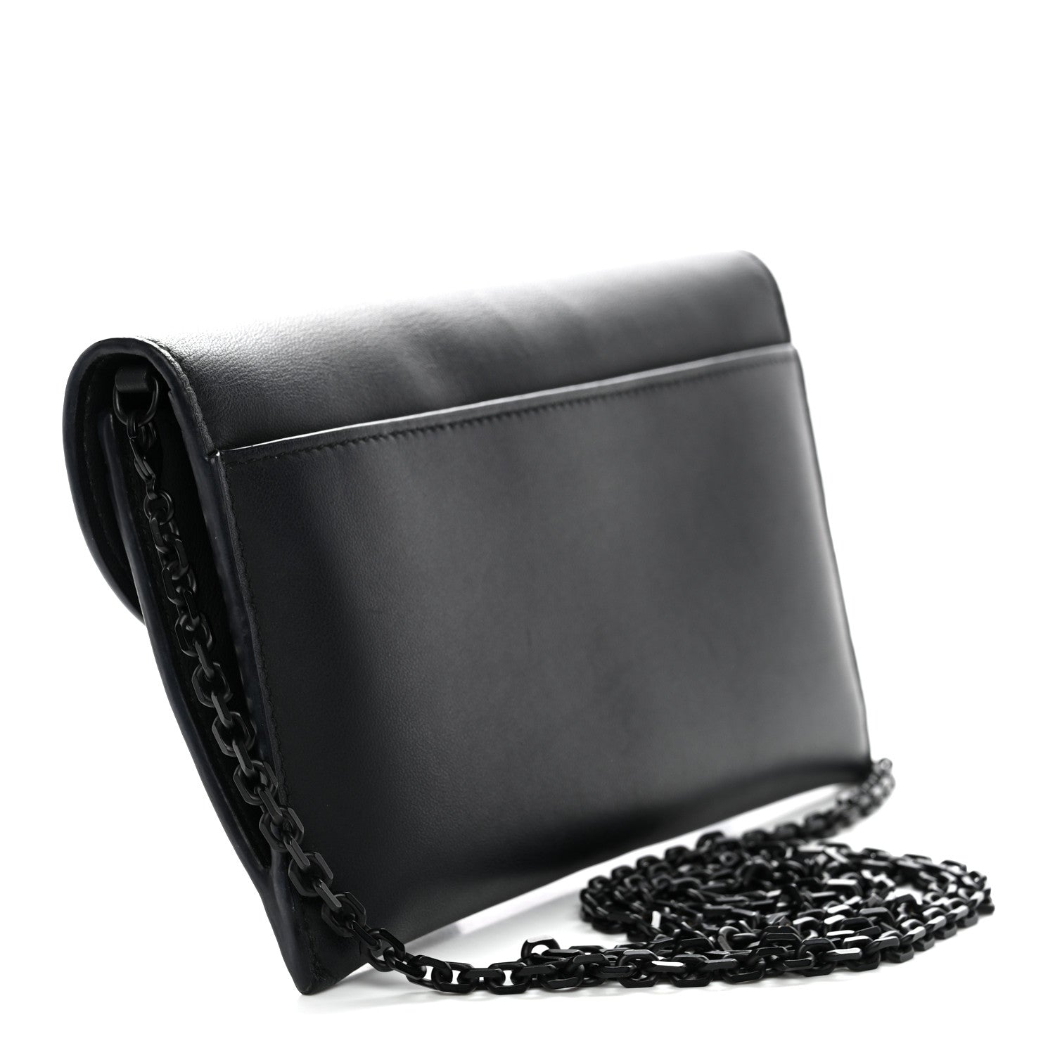 Christian Dior Ultra Matte Calfskin Saddle Chain Wallet Pouch