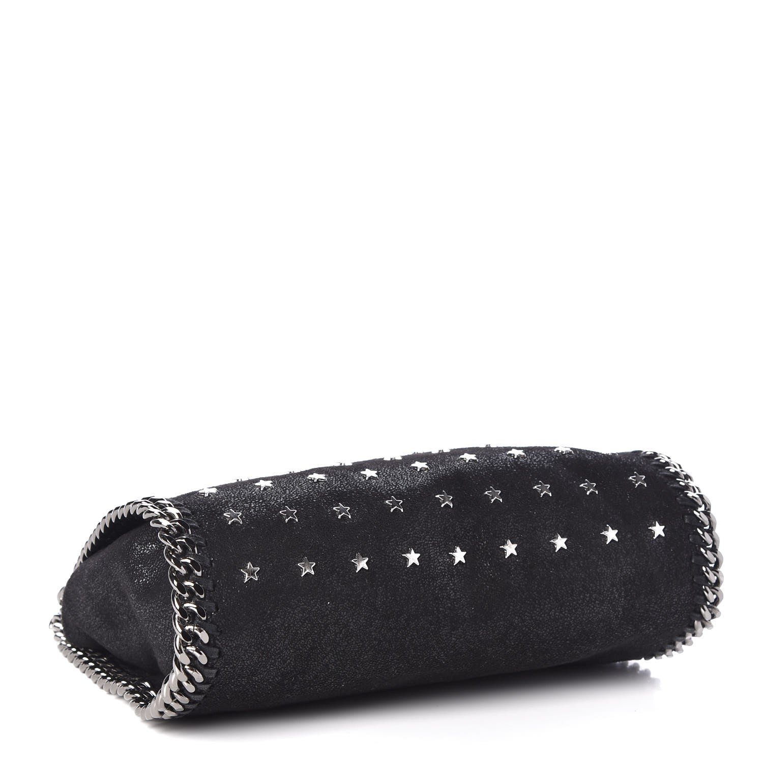 Stella McCartney Shaggy Deer Star Studded Mini Falabella Fold Over Tote Black 5 of 7