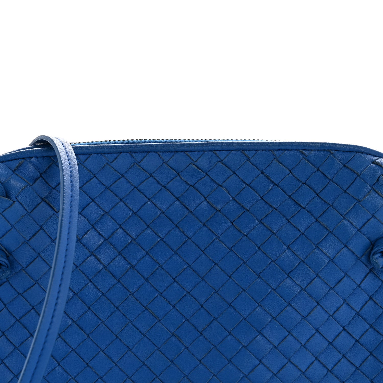 Bottega Veneta Nappa Intrecciato Double Compartment Crossbody Bag Atlantic Blue 8 of 12