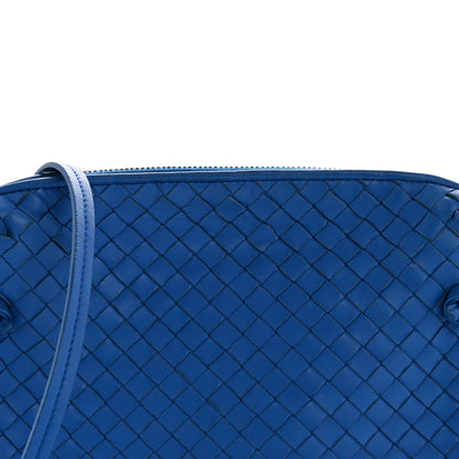Bottega Veneta Nappa Intrecciato Double Compartment Crossbody Bag Atlantic Blue 8 of 12