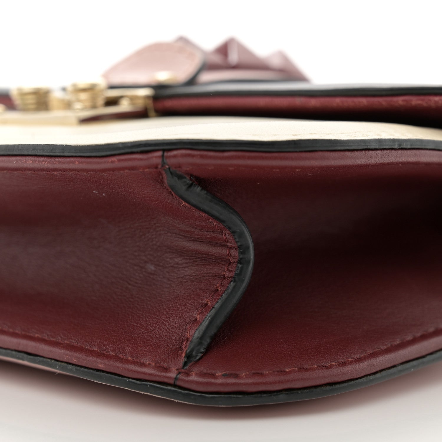 Valentino Garavani Vitello Small Glam Lock Rockstud Flap Light Ivory Water Rose Marine Rubin 10 of 14