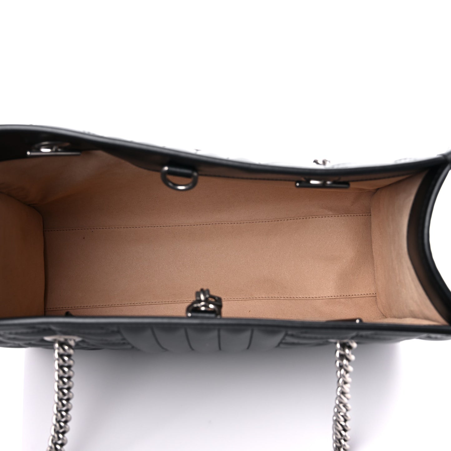 Calfskin Matelasse Aria Medium GG Marmont Shoulder Tote Black