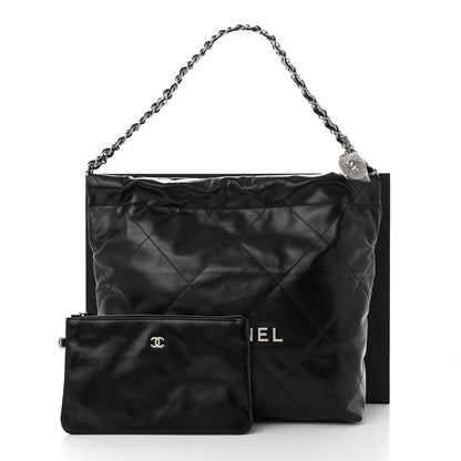 Chanel Shiny Calfskin Quilted Small Chanel 22 Black 11 of 11