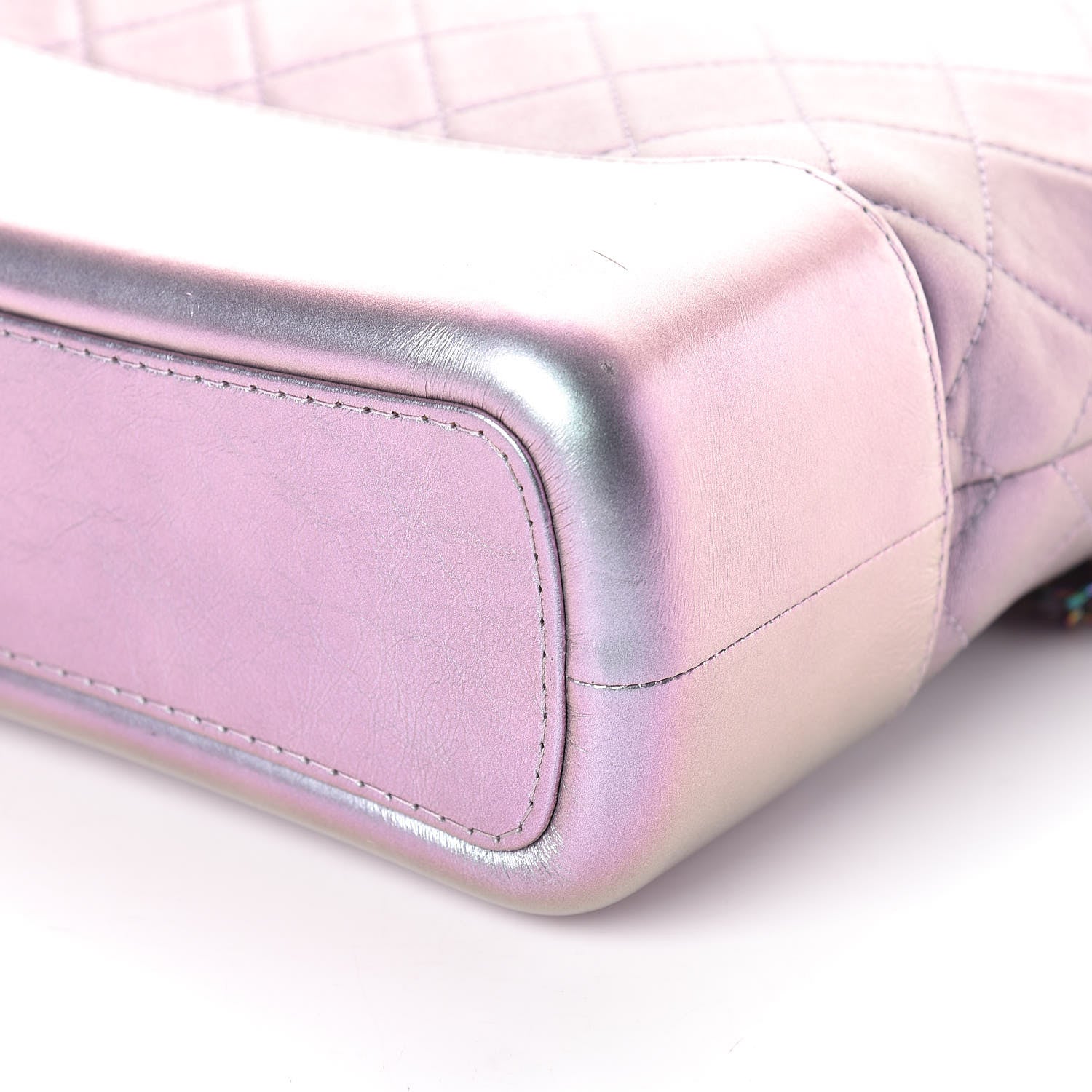 Chanel Iridescent Lambskin Calfskin Quilted Medium Gabrielle Hobo Light Purple 9 of 11