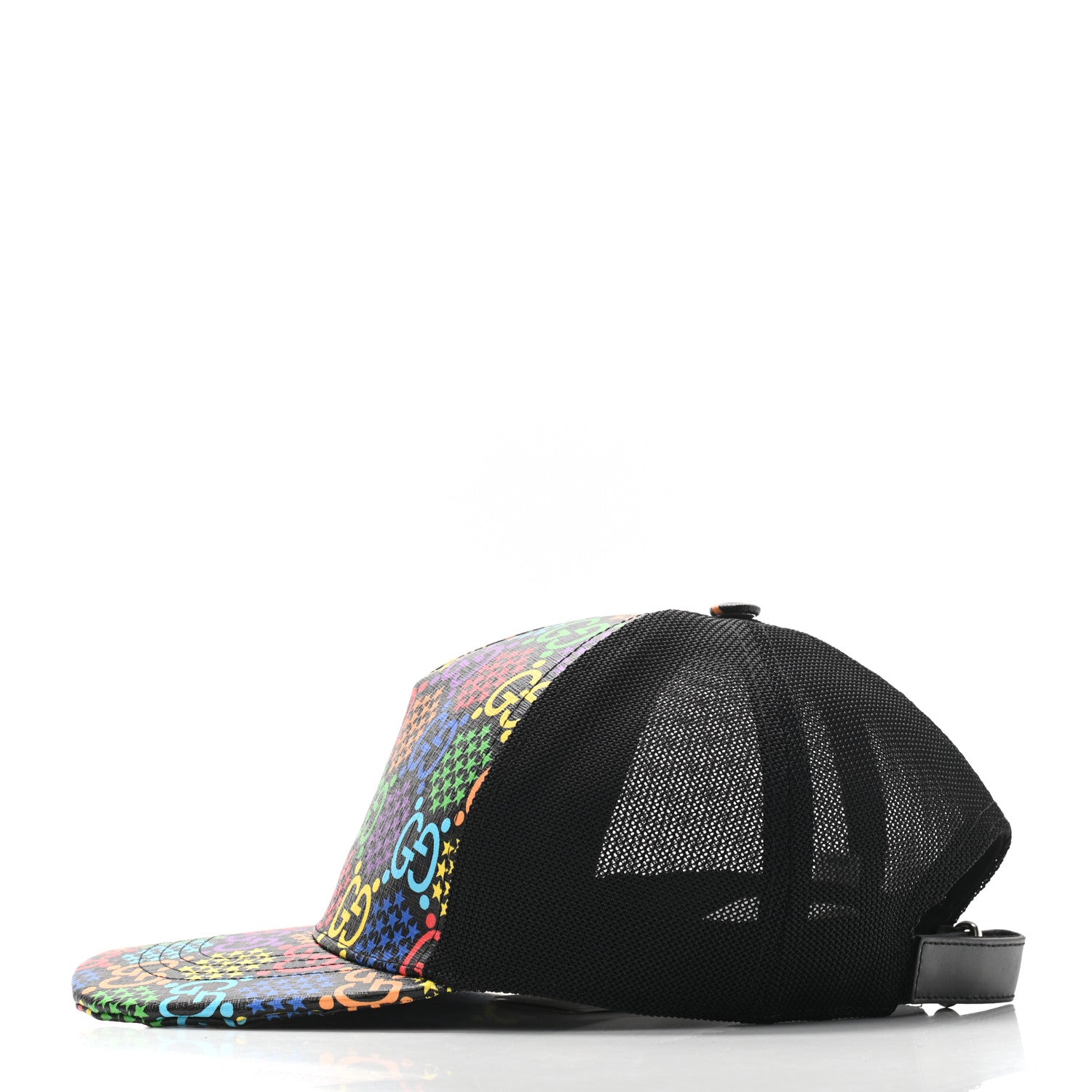Gucci GG Supreme Monogram Psychedelic Baseball Hat L 59 Black 3 of 7