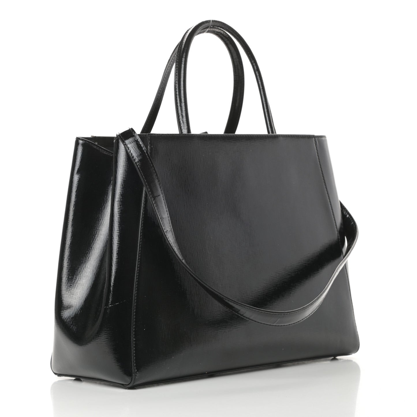 Patent Vitello Elite Regular 2Jours Tote Black