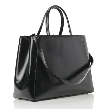 Fendi Patent Vitello Elite Regular 2Jours Tote Black 3 of 12