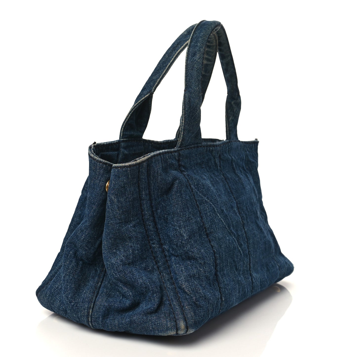 Denim Logo Tote Bleu