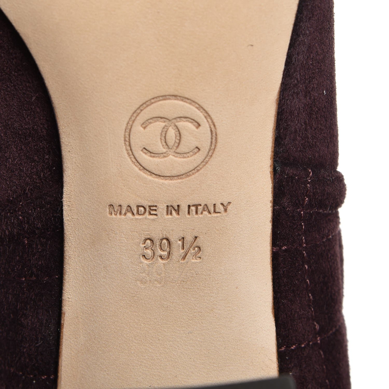 Chanel Suede Tweed Patent Quilted Zip Knee High Boots 39.5 Black Navy Burgundy 10 of 12
