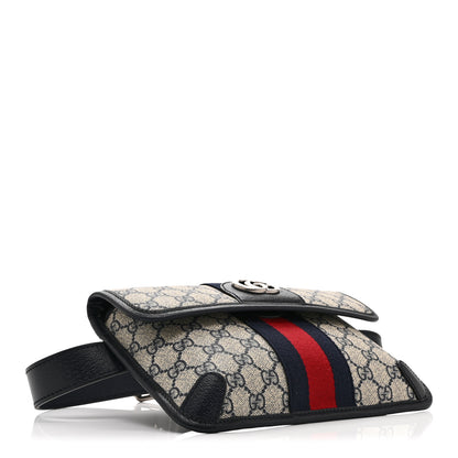 Gucci GG Supreme Monogram Web Small Ophidia Belt Bag 90 36 Beige Navy 4 of 10