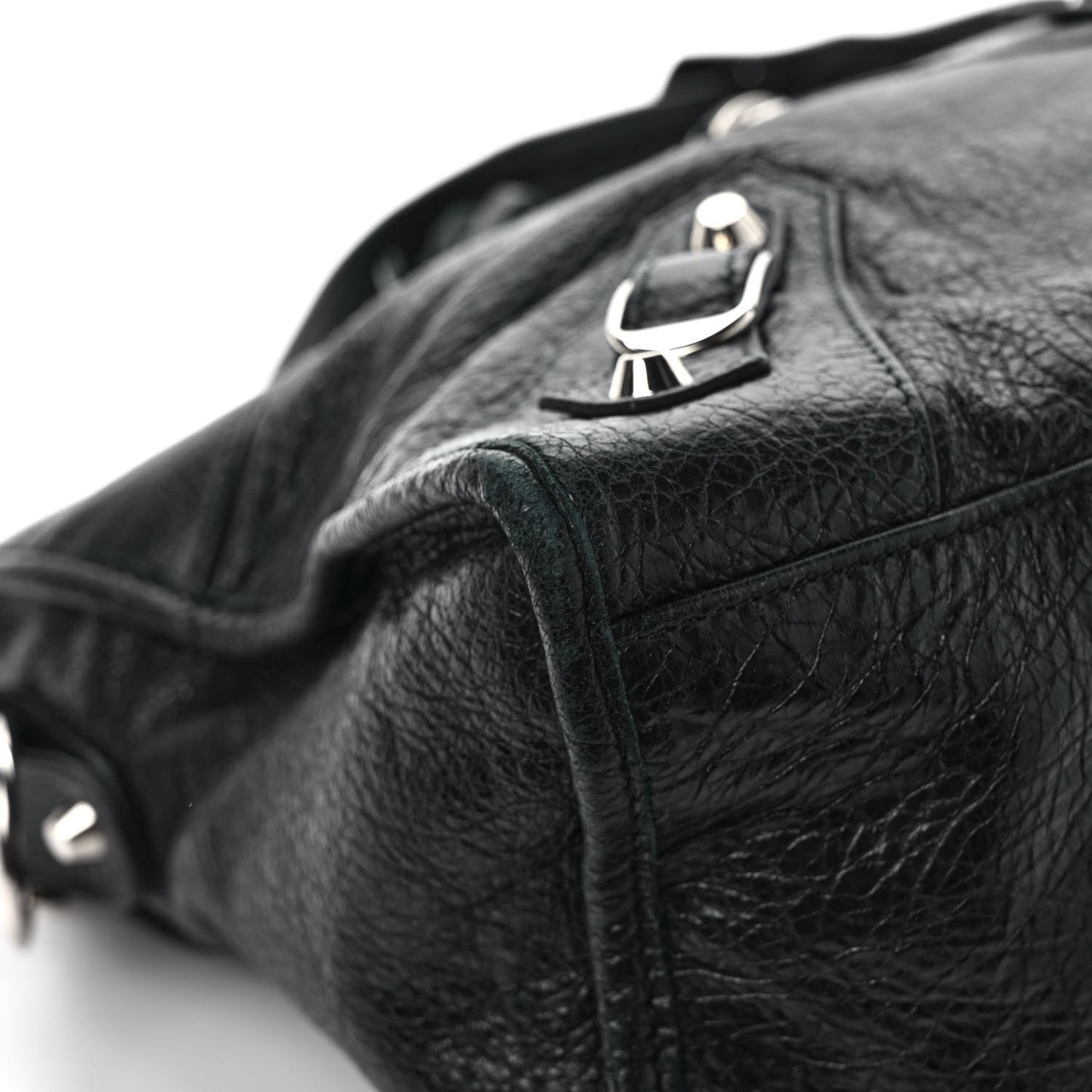 Agneau Classic Silver Hardware Part Time Black