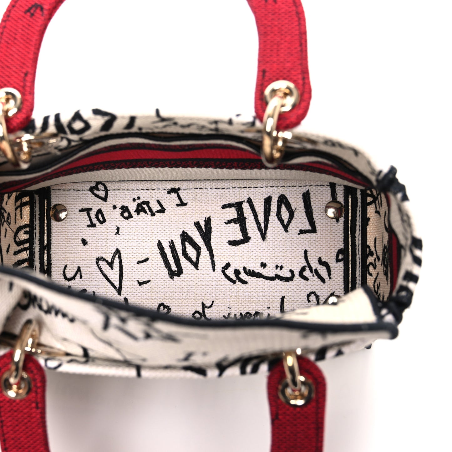 Canvas Medium DiorAmour Graffiti Lady D-Lite Latte