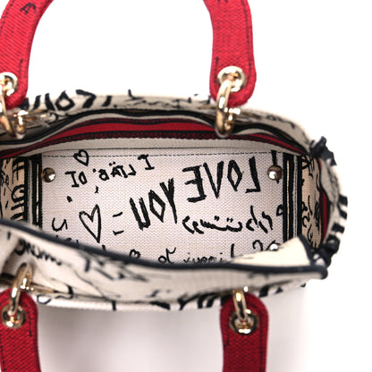 Christian Dior Canvas Medium DiorAmour Graffiti Lady D-Lite Latte 5 of 13