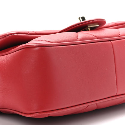 Chanel Lambskin Quilted Small Easy Carry Flap Red 8 of 9