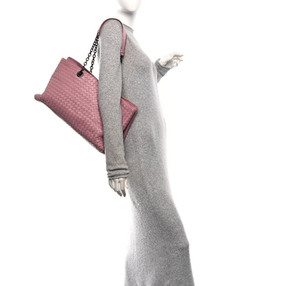Bottega Veneta Nappa Intrecciato Large Classic Chain Strap Tote Glicine 2 of 10