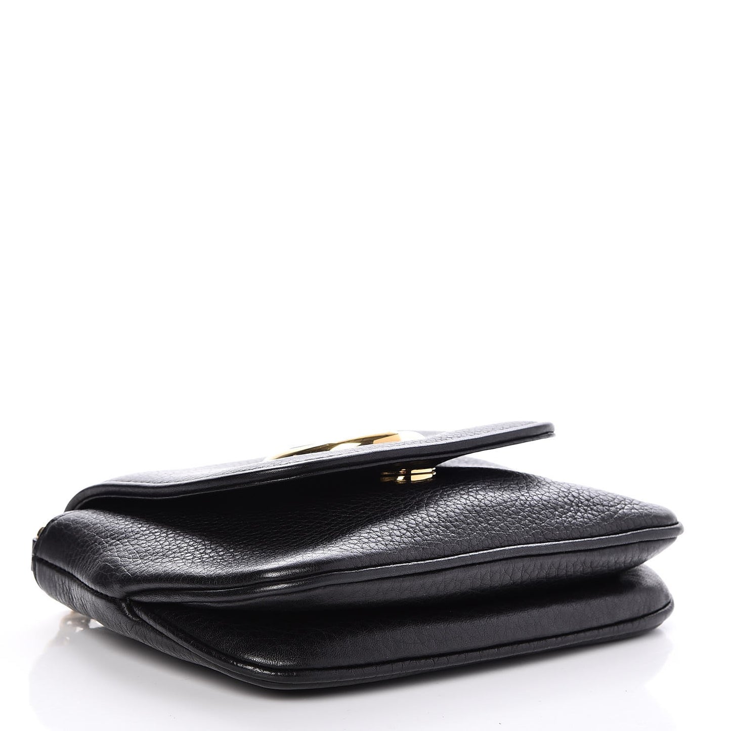 Pebbled Calfskin Small 1973 Chain Shoulder Bag Black