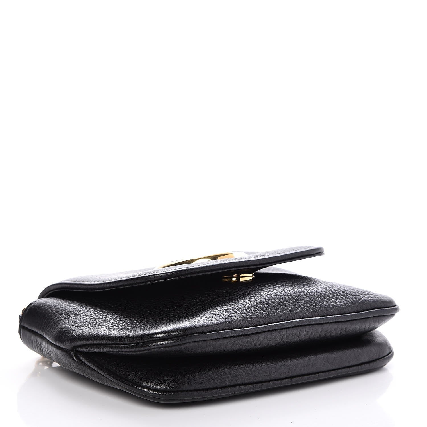 Gucci Pebbled Calfskin Small 1973 Chain Shoulder Bag Black 4 of 7