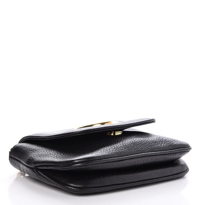 Gucci Pebbled Calfskin Small 1973 Chain Shoulder Bag Black 4 of 7