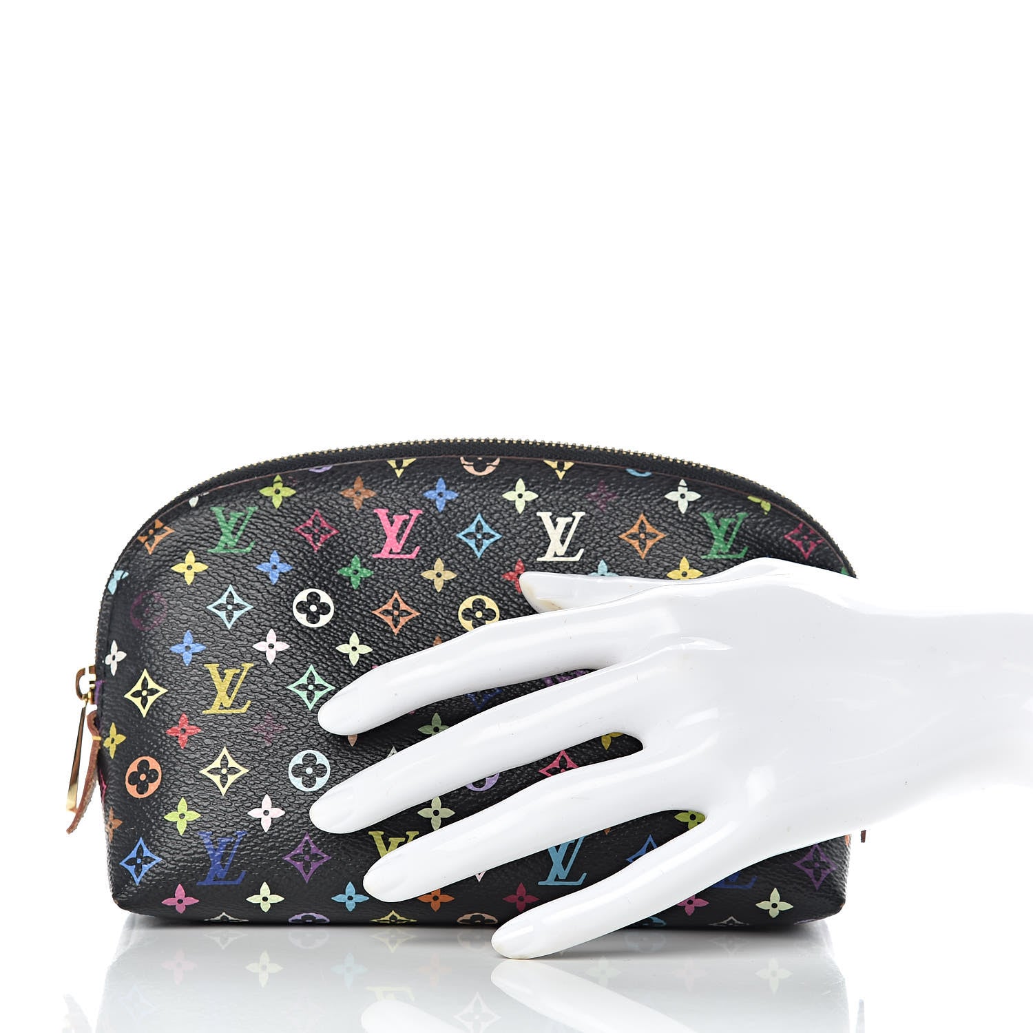Louis Vuitton Monogram Multicolor Cosmetic Pouch Black Grenade 2 of 8