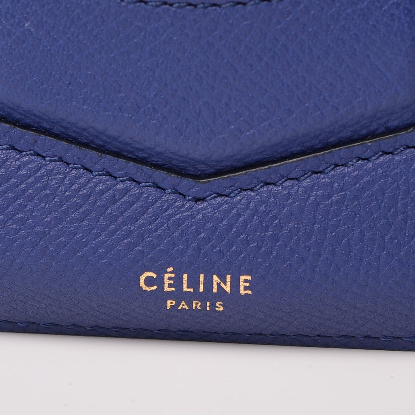 Grained Calfskin Medium Trotteur Indigo