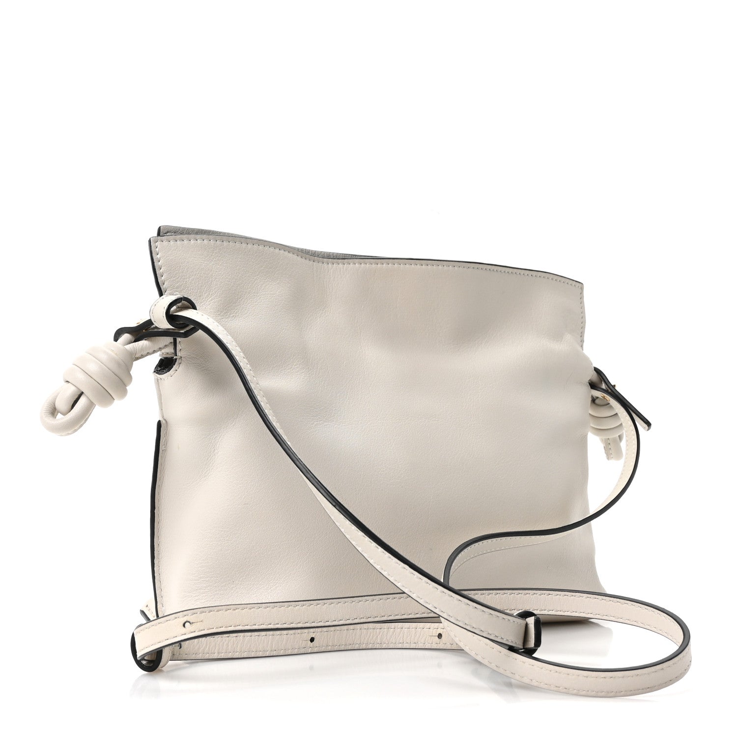 Loewe Calfskin Mini Flamenco Knot Clutch Soft White 3 of 9