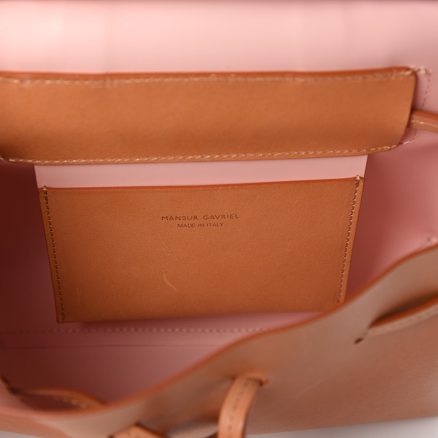 Mansur Gavriel Calfskin Mini Mini Lady Bag Camello Rosa 8 of 10