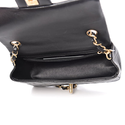 Chanel Lambskin Quilted Mini Rectangular Flap Black 5 of 10