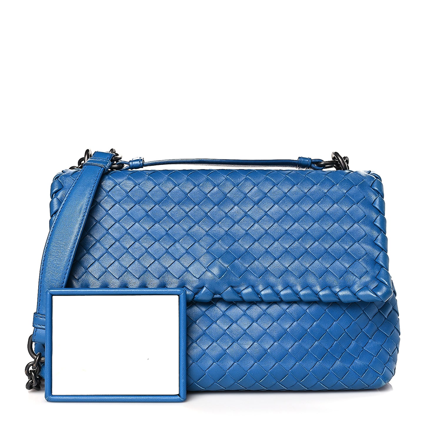 Nappa Intrecciato Baby Olimpia Shoulder Bag Signal Blue