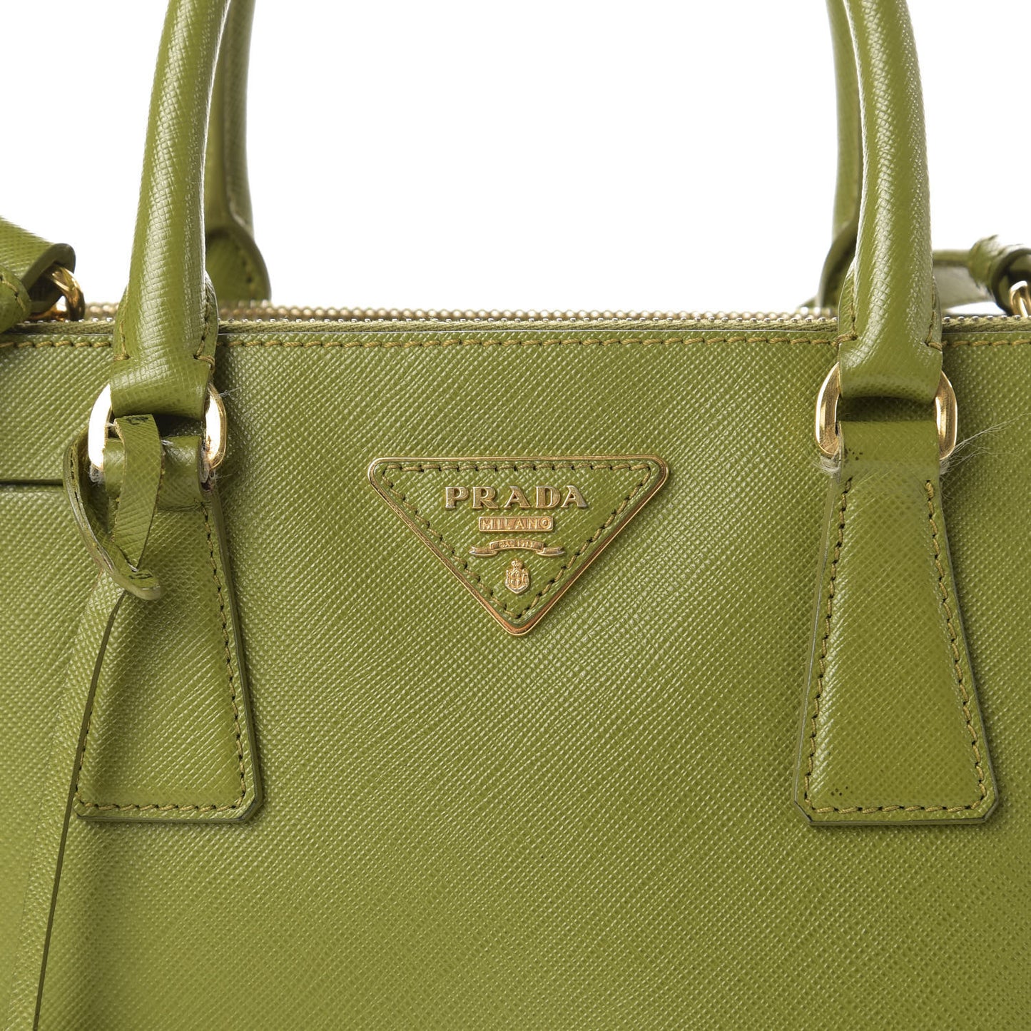 Saffiano Small Galleria Double Zip Tote Edera