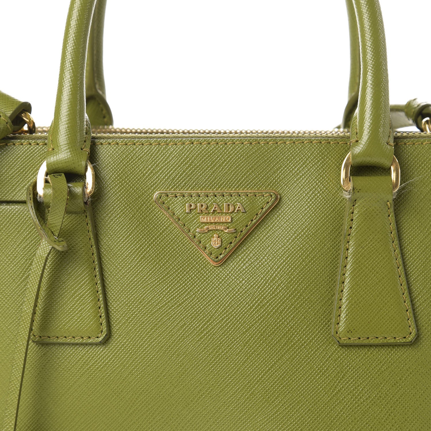 Prada Saffiano Small Galleria Double Zip Tote Edera 13 of 13