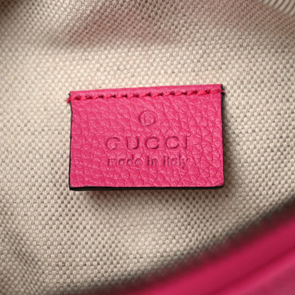 Gucci Grained Calfskin Small Logo Belt Bag Box Pink Green 6 of 9