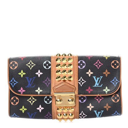 Louis Vuitton Monogram Multicolor Courtney Clutch Black 1 of 10