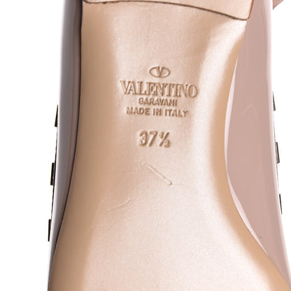 Valentino Garavani Patent Rockstud Ballerina Flats 37.5 Poudre 6 of 7