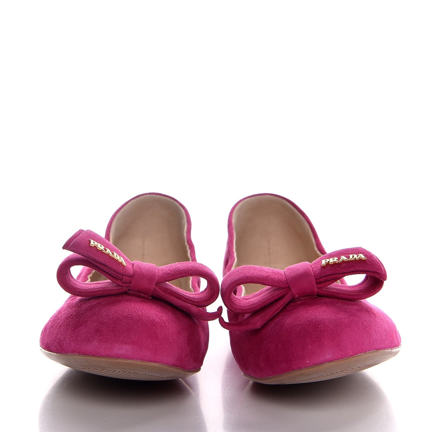Suede Bow Toe Ballerina Flats 39.5 Peonia